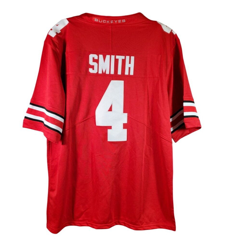 Jeremiah Smith Ohio State National Championship 4 Red Jersey OSU Buckeyes Sz L
